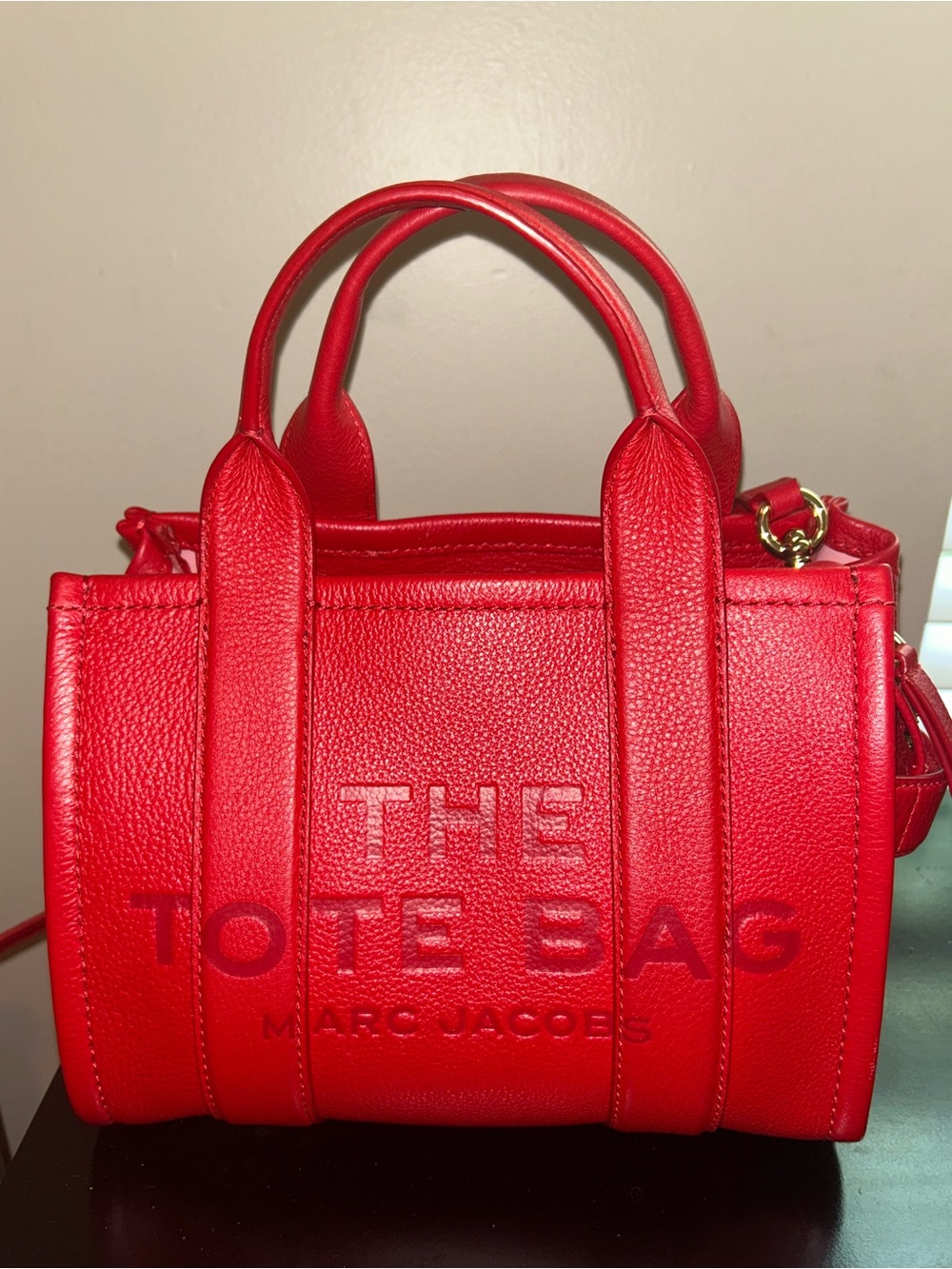 Marc Jacobs Red The Tote Bag Mini Satchel
